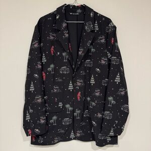 Travis Mathew Mens Christmas Blazer Golfing Santa Size L